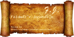 Feldmár Jonatán névjegykártya